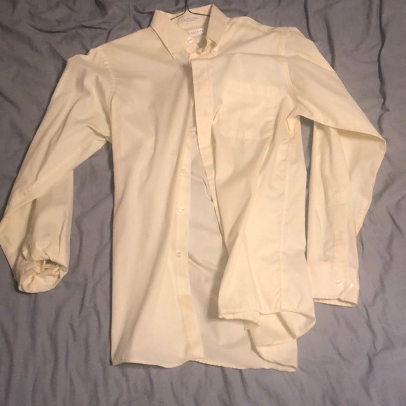 Men’s Medium Yellow Van Huesen Dress Shirt - Picture 1 of 4